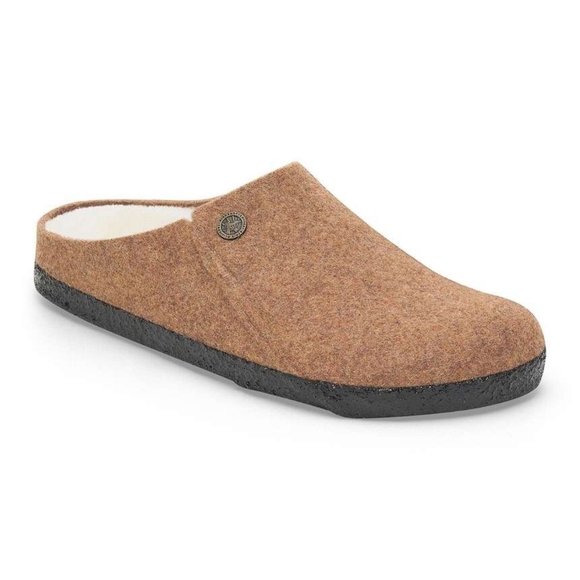 Zermatt Genuine Shearling Lined Slipper Women Size 7 Toffee Brown Like New - Picture 2 of 12
